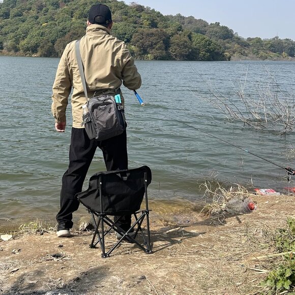 Nylon Crossbody Travel Bag for Women Men Outdoor Sports Hiking Compact - Picture 2 of 7